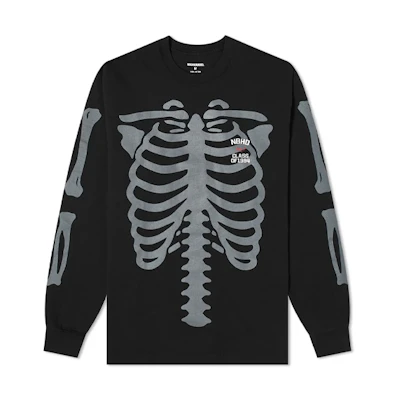 NBHD FW21 Logo Skeleton Graphic Crewneck Sweatshirt Menswear 211PCNH-LT07