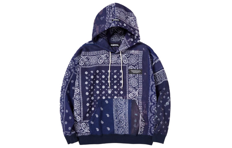 NBHD FW21 Paisley Logo Hoodie Blue () 212UNNH-CSM04-NAVY