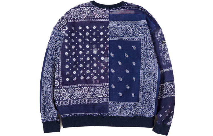 Shop NEIGHBORHOOD FW21 佩斯利印花长袖套头衫 212UNNH-CSM03