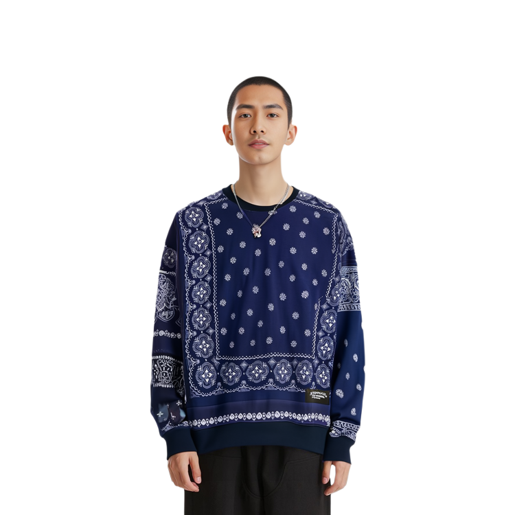 Sizing NEIGHBORHOOD FW21 佩斯利印花长袖套头衫 212UNNH-CSM03