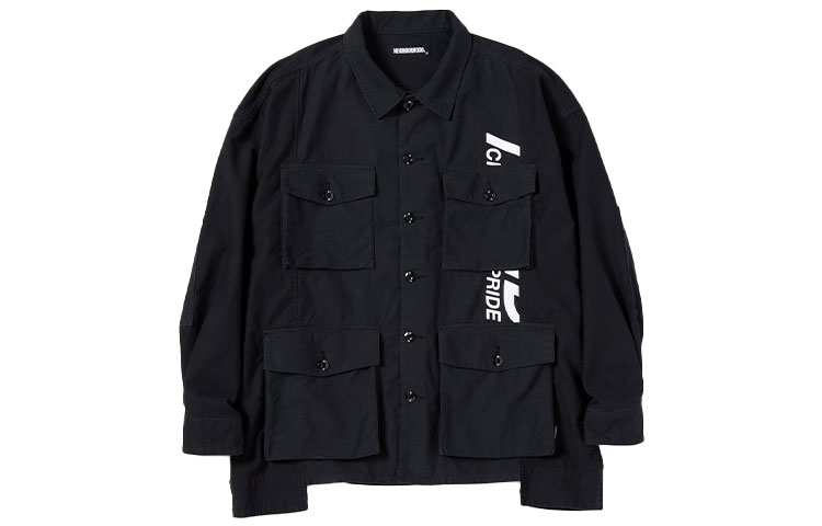 NBHD FW21 Solid Color Long Sleeve Collared Jacket 212AQNH-SHM02