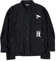 NEIGHBORHOOD FW21 Solid Color Long Sleeve Collared Jacket 212AQNH-SHM02 NEIGHBORHOOD FW21 Solid Color Long Sleeve Collared Jacket 212AQNH-SHM02