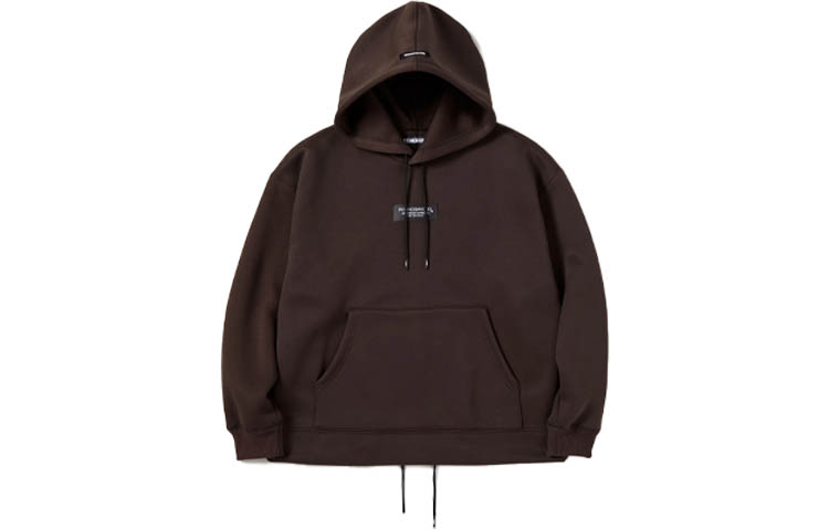 NBHD FW21 Solid Logo Pullover Hoodie with Drawstring - 212OKNH-CSM05