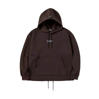 NBHD FW21 Solid Logo Pullover Hoodie with Drawstring - 212OKNH-CSM05