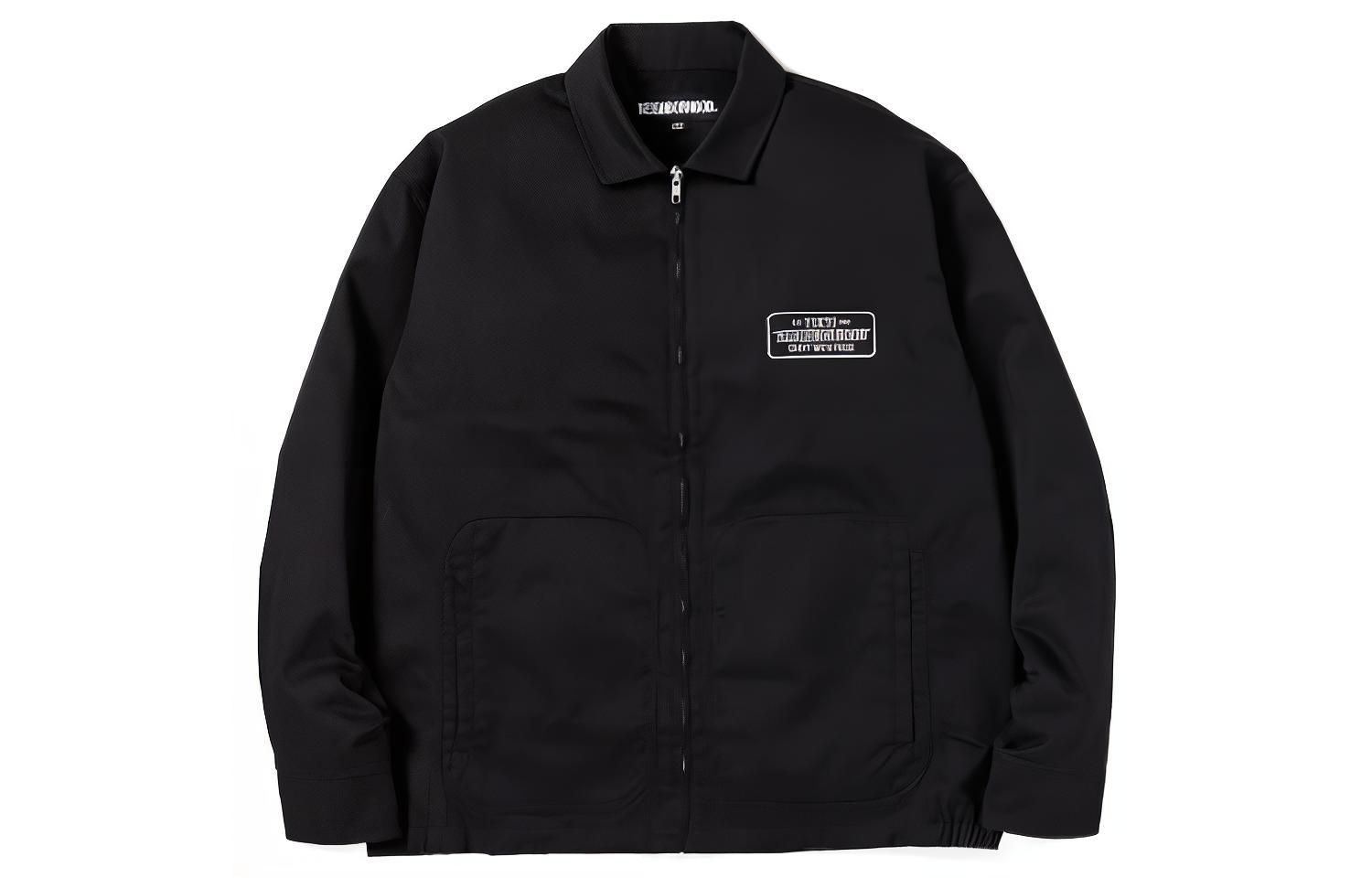 NEIGHBORHOOD FW22  Back Letter Print Zip Long Sleeve Jacket 222TSNHJKM03