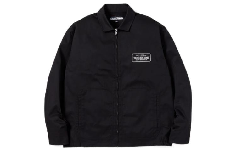 Shop NEIGHBORHOOD FW22 Jaket Lengan Panjang Cetakan Belakang Berzip 222TSNHJKM03