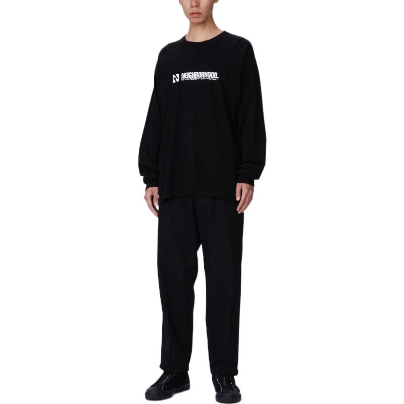 Details for ネイバーフッド FW22 レタープリント カジュアル クルーネック 長袖 Tシャツ 222PCNH-LT12