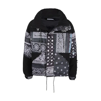 NBHD FW22 All-Over Print Logo Patch Zip Jacket Black () 212TSNH-JKM11