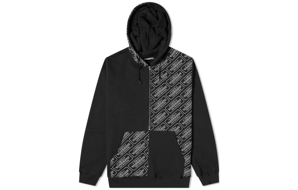 NBHD FW22 Black Hoodie Zip-Up Sweatshirt 211UWNH-CSM03-BK