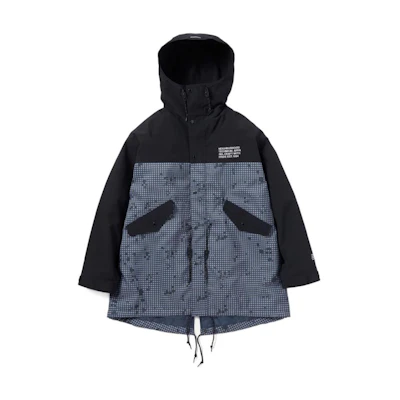 NBHD FW22 Camouflage M-51 Coat Ec Plaid Print Jacket Blue Menswear. 222SZNH-JKM07