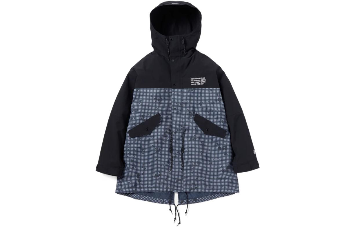 Order NEIGHBORHOOD FW22 Camouflage M-51 Coat Ec Plaid Print Jacket Blue Menswear. 222SZNH-JKM07