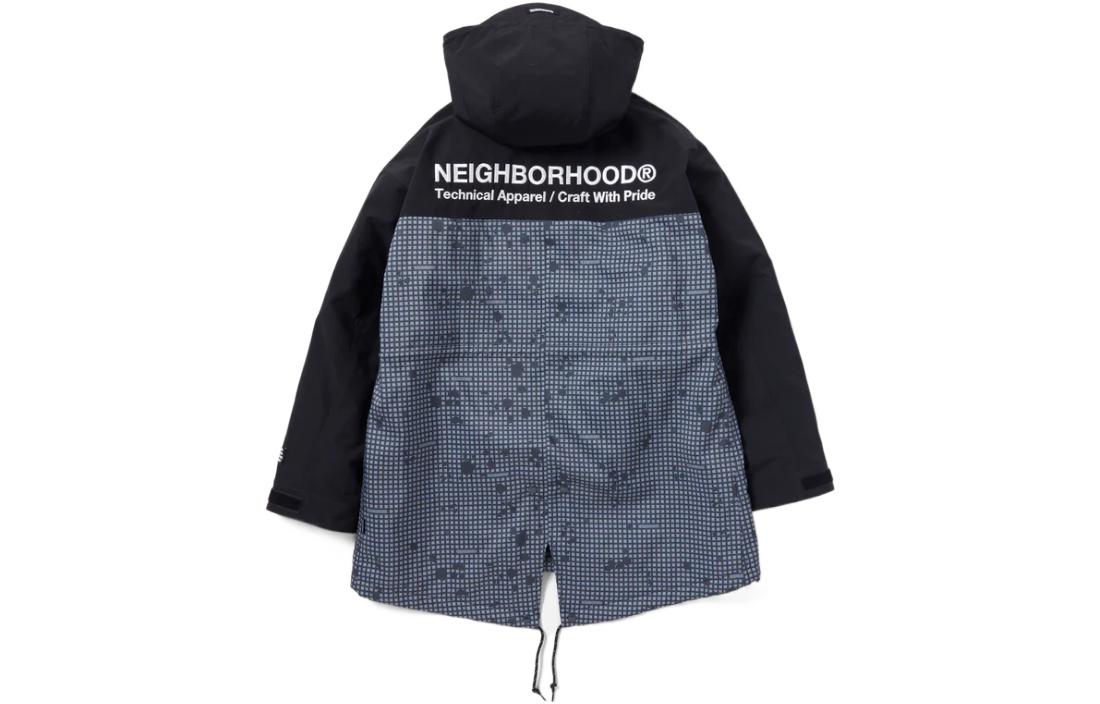 Lookbook NEIGHBORHOOD FW22 Camouflage M-51 Coat Ec Plaid Print Jacket Blue Menswear. 222SZNH-JKM07