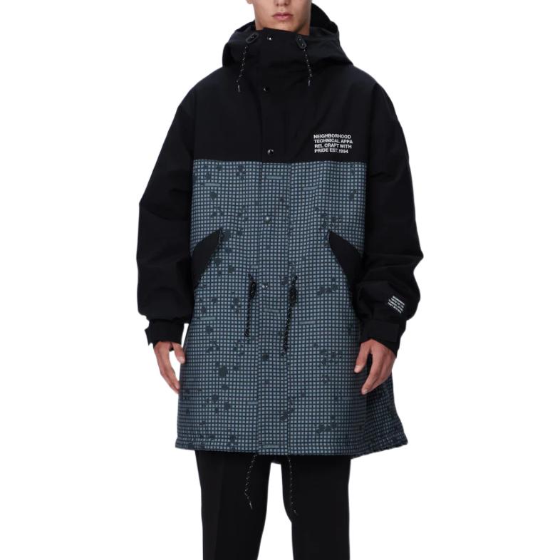 Details for NEIGHBORHOOD FW22 Camouflage M-51 Coat Ec Plaid Print Jacket Blue Menswear. 222SZNH-JKM07