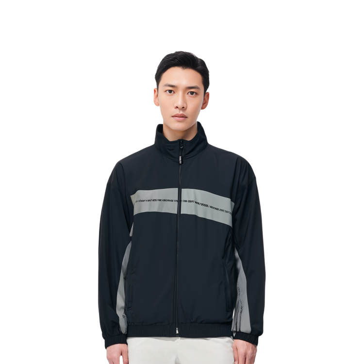 Cheap Chaqueta Negra Hombre NEIGHBORHOOD FW22 Colorblock Cuello Alto Manga Larga. 212AQNH-JKM04-BK