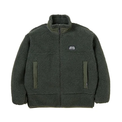 NBHD FW22 Fleece Zip-Up Jacket Solid Color High-Collar Outerwear 222SZNH-JKM06