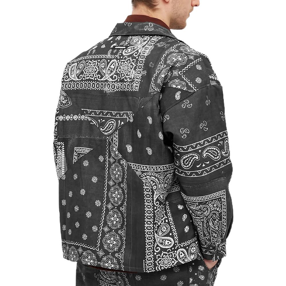 Shop NEIGHBORHOOD FW22 Floral Button-Up Collared Shirt Jacket for Men. 212AQNH-SHM04-BK