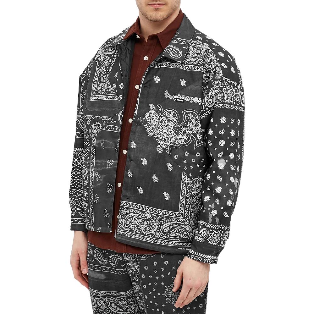 Purchase NEIGHBORHOOD FW22 Floral Button-Up Collared Shirt Jacket for Men. 212AQNH-SHM04-BK