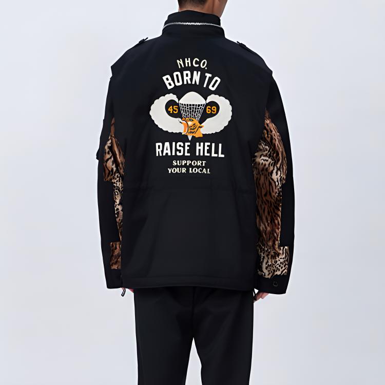 Purchase Chaqueta Negra con Cremallera y Cuello Alto NEIGHBORHOOD FW22 Graphic Abrigo. 222AQNH-JKM02