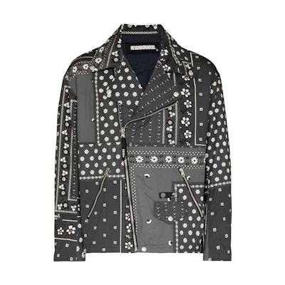 NBHD FW22 Graphic Zip-Up Long Sleeve Jacket Men’s Gray 221SPNHJKM02GRAY