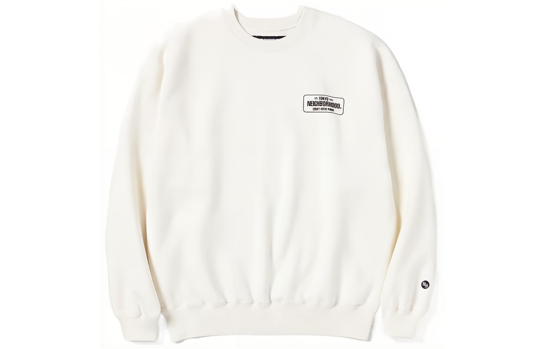NBHD FW22 Letter Logo Printed Crewneck Sweatshirt Long Sleeve 222FPNH-CSM01