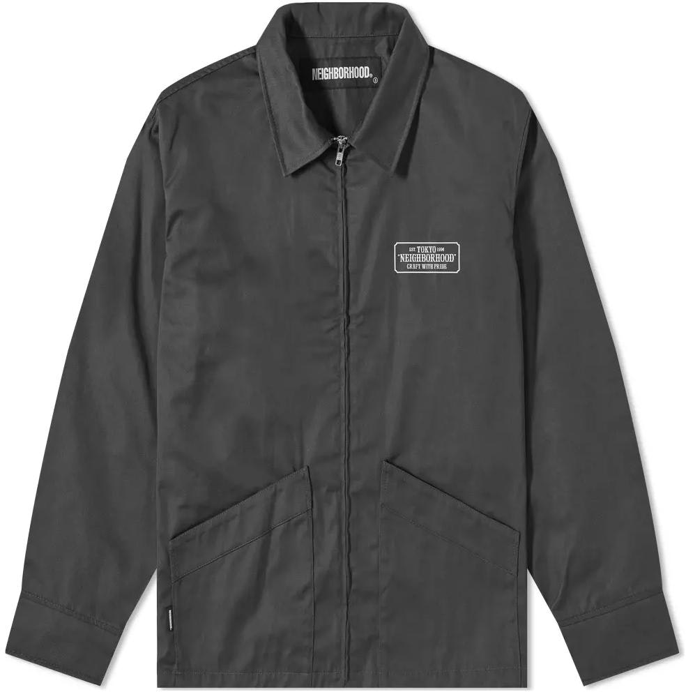 neighborhood-fw-22-letter-logo-zip-up-collar-jacket-gray-men-s-long-sleeve-202-tsnh-jkm-02-ch