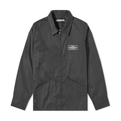 NBHD FW22 Letter Logo Zip-Up Collar Jacket Gray Men’s Long Sleeve 202TSNH-JKM02-CH