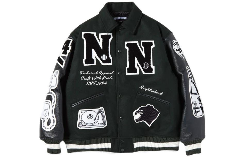 Order NEIGHBORHOOD FW22 字母圖案貼布長袖外套 男生款 222SZNHJKM03