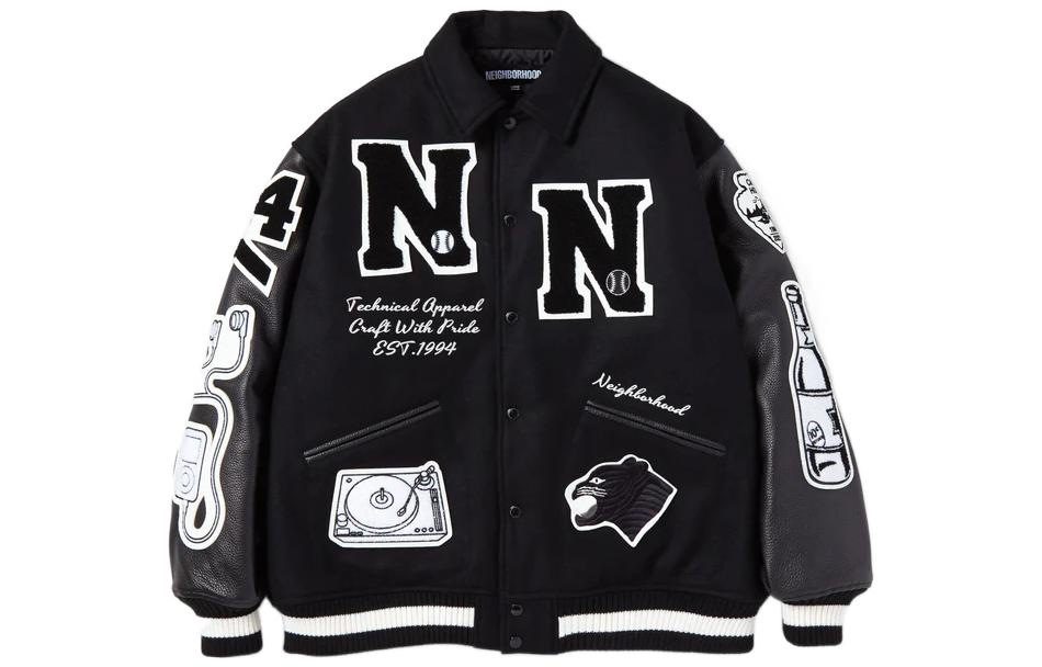 Sizing NEIGHBORHOOD FW22 字母圖案貼布長袖外套 男生款 222SZNHJKM03