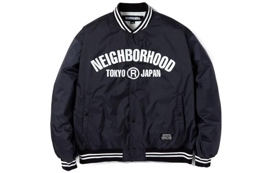 NBHD FW22 Letterman Print Bomber Jacket Men 222TSNH-JKM08