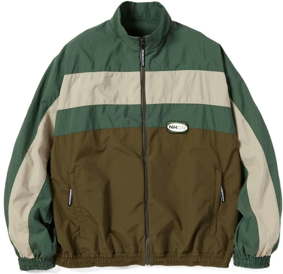 neighborhood-fw-22-logo-stand-collar-spliced-long-sleeve-jacket-men-222-aqnh-jkm-01