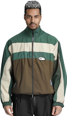 NEIGHBORHOOD FW22 Logo Stand Collar Spliced Long Sleeve Jacket Men. 222AQNH-JKM01 Details for NEIGHBORHOOD FW22 Logo Stand Collar Spliced Long Sleeve Jacket Men. 222AQNH-JKM01