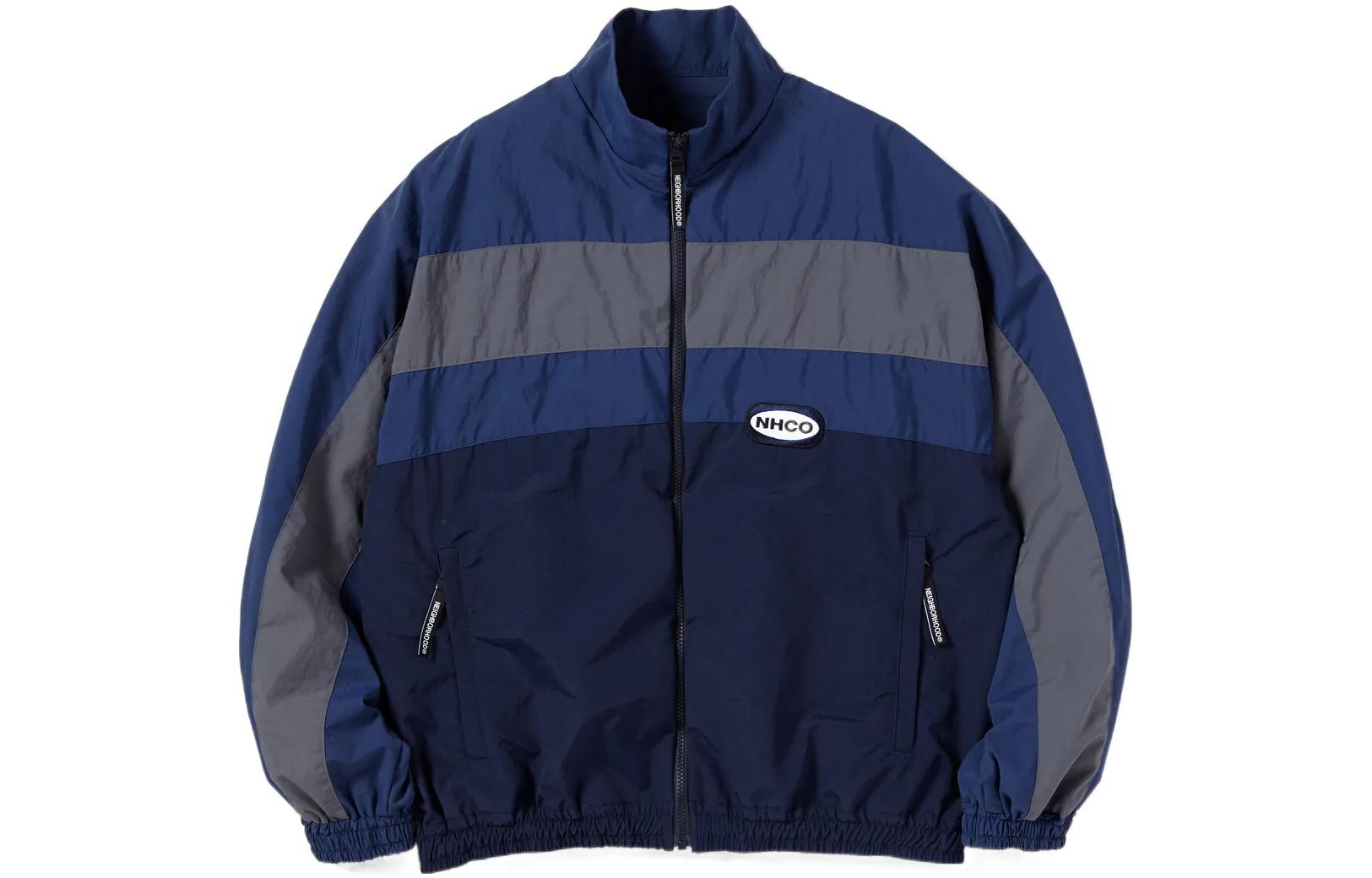 Sizing NEIGHBORHOOD FW22 Logo Stand Collar Spliced Long Sleeve Jacket Men. 222AQNH-JKM01