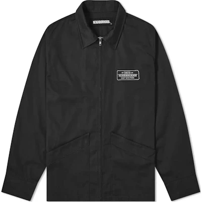 NEIGHBORHOOD FW22 Logo Zip-Up Jacket Black Long Sleeve 202TSNH-JKM02-BK Buy NEIGHBORHOOD FW22 Logo Zip-Up Jacket Black Long Sleeve 202TSNH-JKM02-BK
