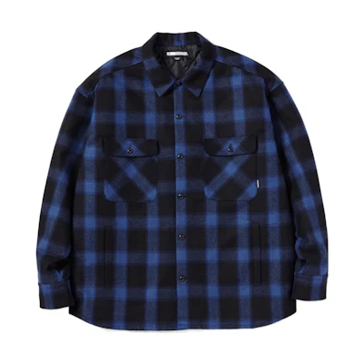 NBHD FW22 Plaid Print Button-Up Collar Jacket for Men 222UTNH-SHM01
