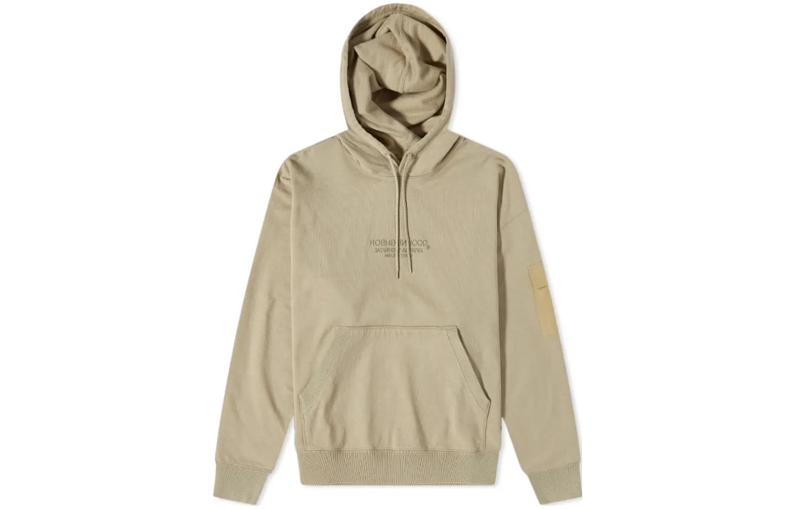 NEIGHBORHOOD FW22 Plain Logo Embroidered Patch Hoodie Beige . 212UNNH-CSM02