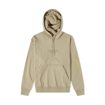 NBHD FW22 Plain Logo Embroidered Patch Hoodie Beige . 212UNNH-CSM02