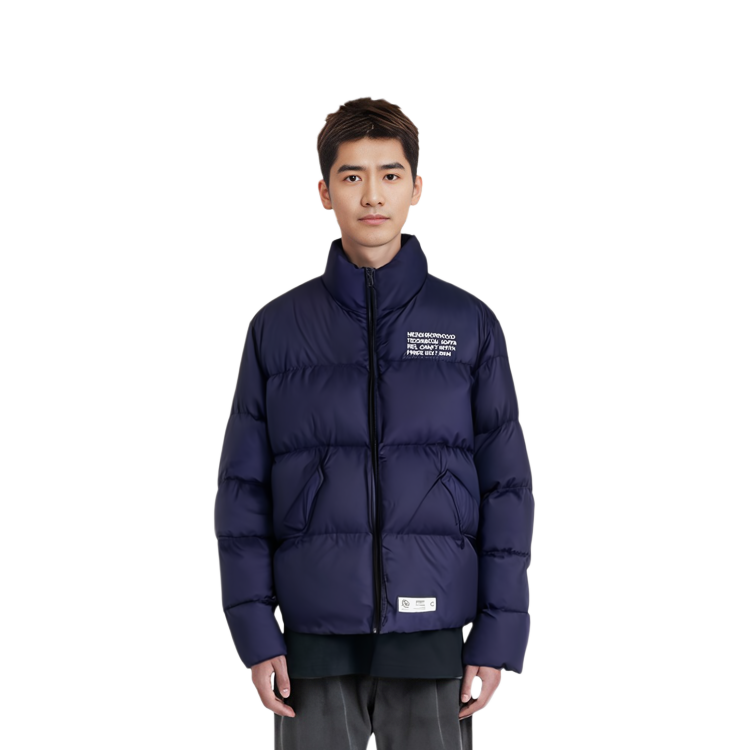 Sizing NEIGHBORHOOD FW22 Quilted Embroidered Lettering High Collar Jacket . 222TSNHJKM10