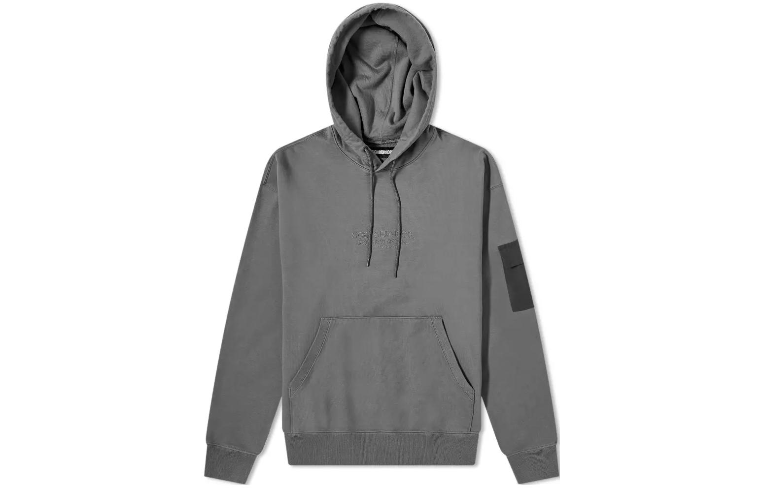 NBHD FW22 Solid Color Pullover Hoodie Gray 212UNNH-CSM02-GY