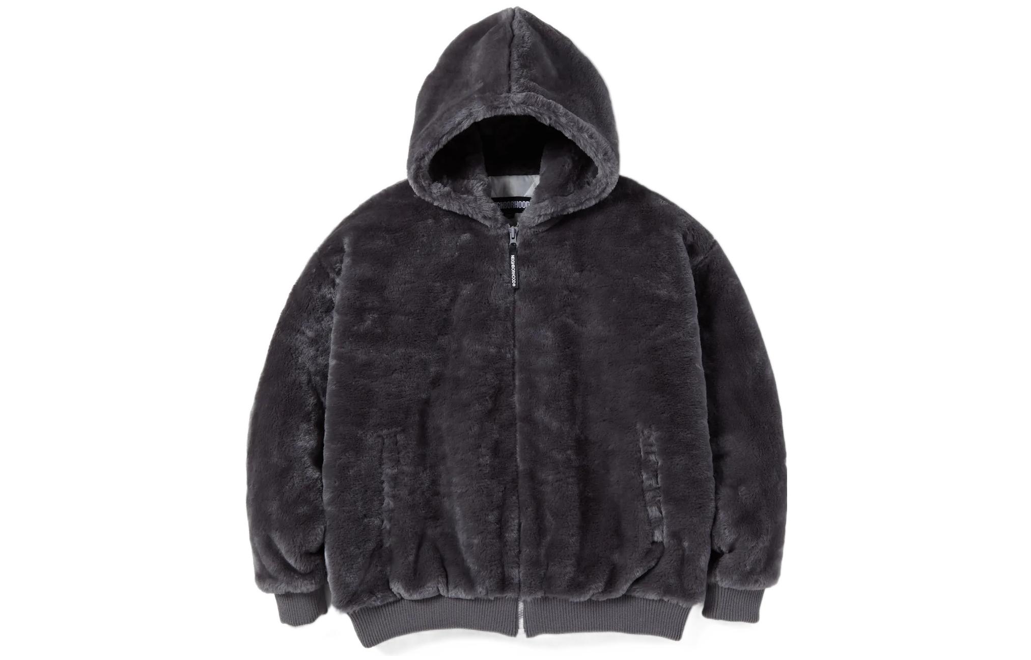 NBHD FW22 Solid Logo Fleece Zip Hoodie Jacket Men’s 222UTNHJKM03