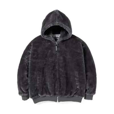 NBHD FW22 Solid Logo Fleece Zip Hoodie Jacket Men’s 222UTNHJKM03