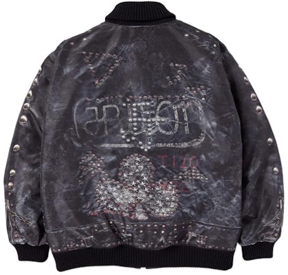 NEIGHBORHOOD FW22 鉚釘騎士外套 灰色 全版印花休閒拉鍊外套 222UTNH-JKM02 Lookbook NEIGHBORHOOD FW22 鉚釘騎士外套 灰色 全版印花休閒拉鍊外套 222UTNH-JKM02