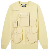 NEIGHBORHOOD FW22 Yellow Crewneck Sweatshirt with Pocket Design 201FPNH-CSM15-BG NEIGHBORHOOD FW22 Yellow Crewneck Sweatshirt with Pocket Design 201FPNH-CSM15-BG