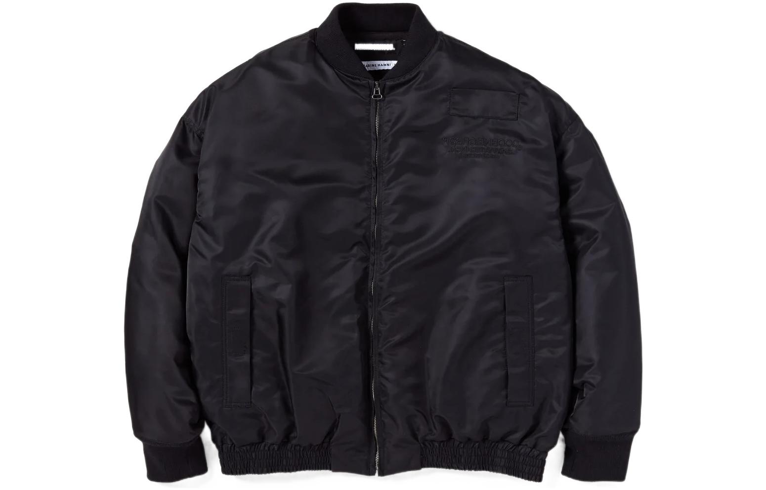 NBHD FW22 Zip-Up Jacket with Back Letter Print 22213KHN-JKM01