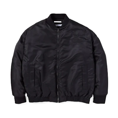 NBHD FW22 Zip-Up Jacket with Back Letter Print 22213KHN-JKM01