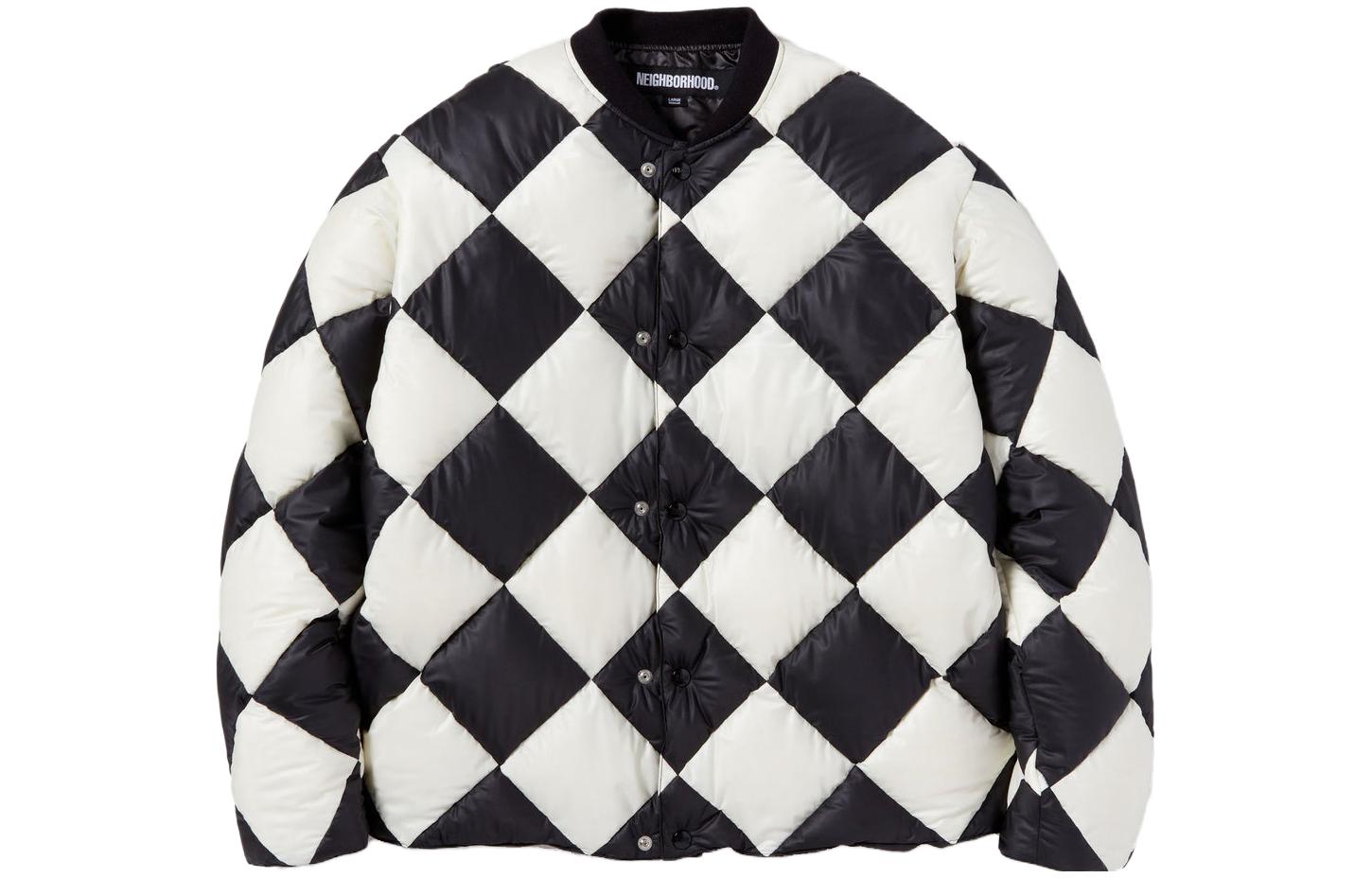 Lookbook Chaqueta Acolchada a Cuadros con Cuello Baseball NEIGHBORHOOD FW23. 232TSNH-JKM08