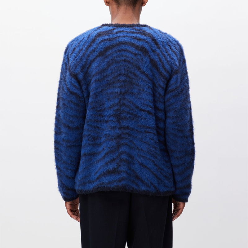 Details for NEIGHBORHOOD FW23 Cardigan Rajut Pola Harimau Unisex. 232FUNH-KNM02