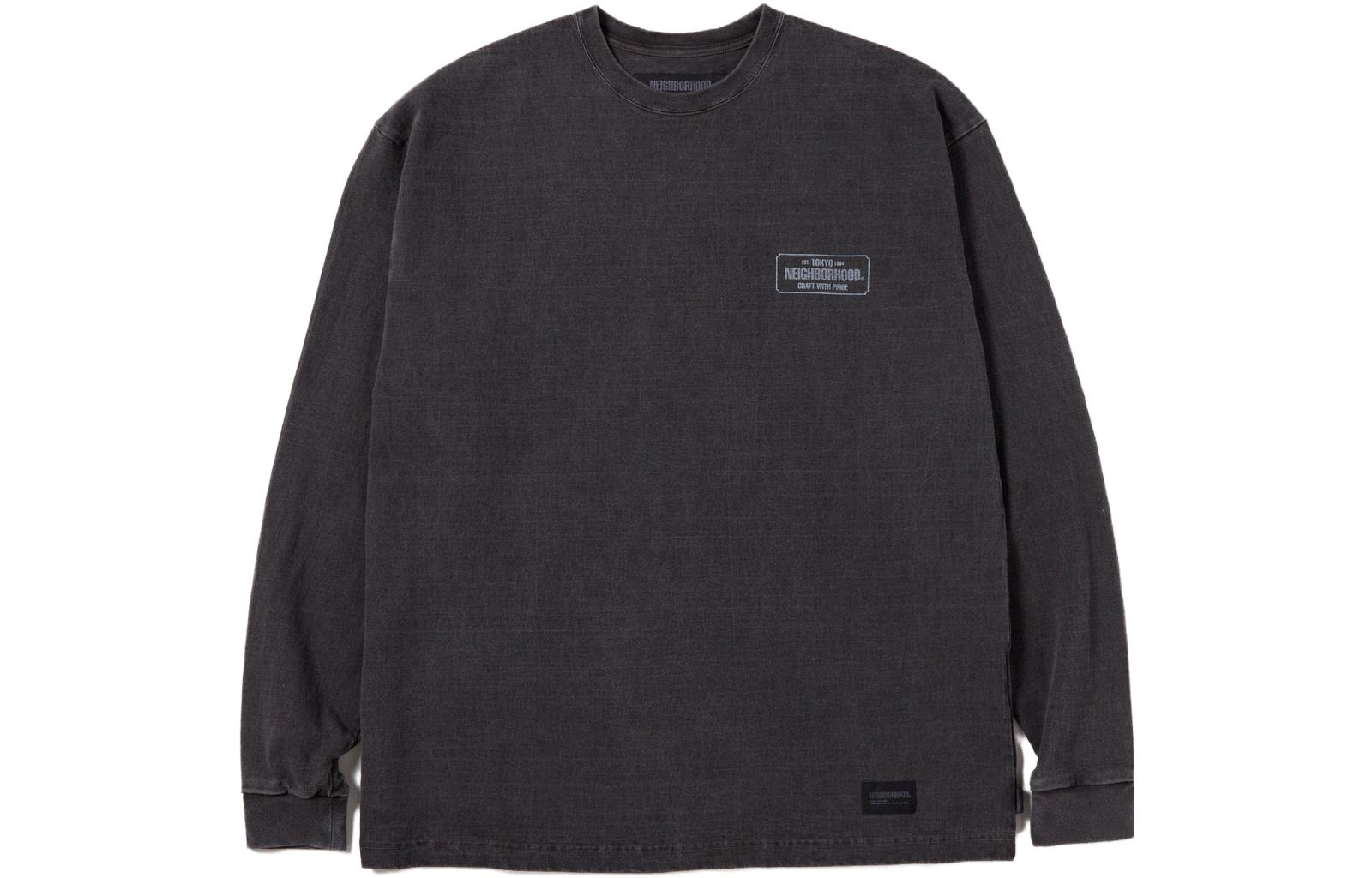 NEIGHBORHOOD FW23 Pigment Dyed Crewneck Long Sleeve Knit Sweater  Casual Top 232UNNH-CSM01