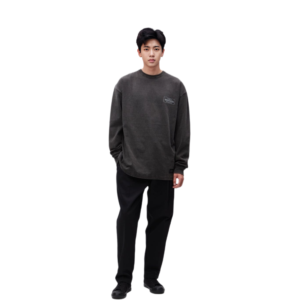 Lookbook NEIGHBORHOOD FW23 Pigment Dyed Crewneck Long Sleeve Knit Sweater  Casual Top 232UNNH-CSM01