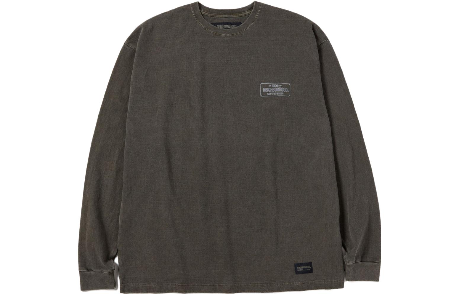 Cheap NEIGHBORHOOD FW23 Pigment Dyed Crewneck Long Sleeve Knit Sweater  Casual Top 232UNNH-CSM01