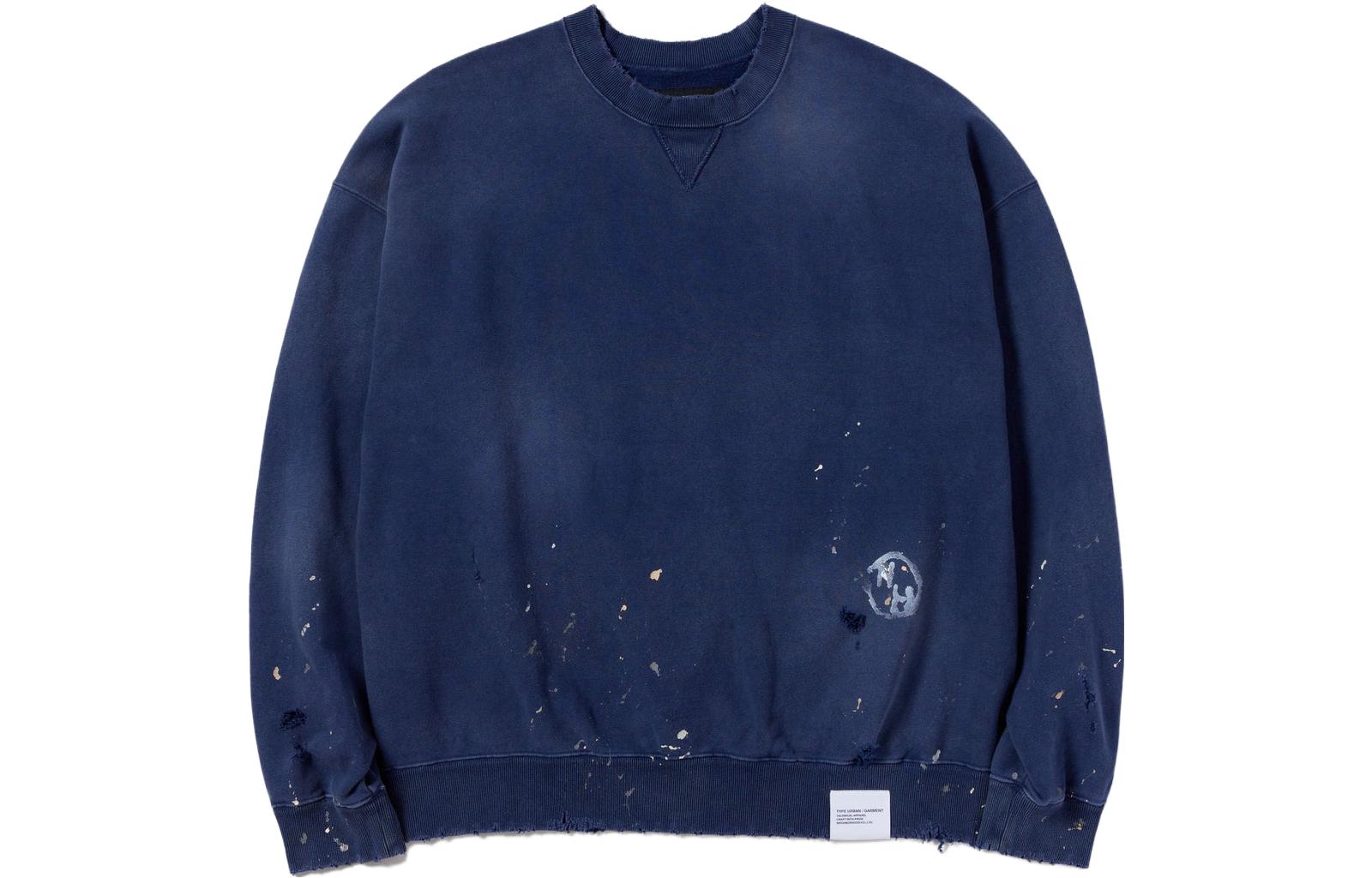 NBHD FW23 Spray-Paint Oversized Crewneck Long Sleeve Sweatshirt Men 232OKNH-CSM01